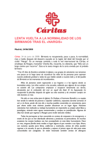 Noticia de Cáritas Española del 24 de junio de 2008