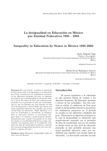 La desigualdad en Educación en México por Entidad Federativa