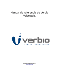 Manual de referencia de Verbio VoiceWeb.