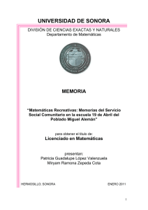 Miryam Ramona Zepeda Cota - Licenciatura en Matemáticas