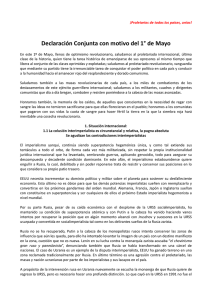 Declaración Conjunta_ 1 de Mayo 2014