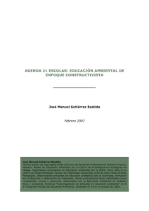 Agenda 21 escolar: educación ambiental de enfoque constructivista