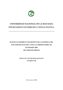 ELOGIO ACADMICO - Universidad Nacional de La Matanza