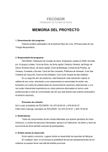 Proyecto de la Federación de Corales de Soria