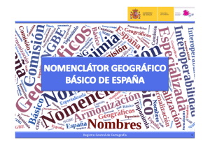 Estado actual del Nomenclátor Geográfico Básico de España
