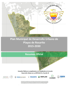 Plan Municipal de Desarrollo Urbano de Playas de Rosarito 2015