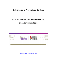 Manual de Inclusión Social - Gobierno de la Provincia de Córdoba