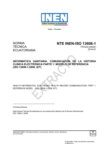 NTE INEN-ISO 13606-1 - Servicio Ecuatoriano de Normalización