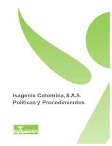 Isagenix Colombia, S.A.S. Políticas y Procedimientos