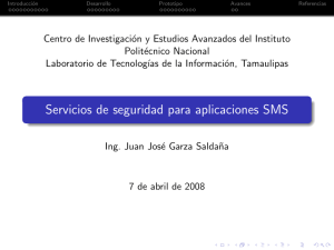 Servicios de seguridad para aplicaciones SMS