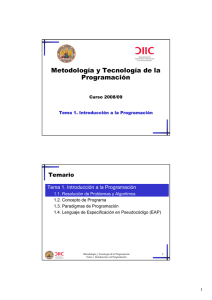 Metodología y Tecnología de la Programación