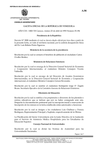 GACETA OFICIAL DE LA REPÚBLICA DE VENEZUELA AÑO CXX