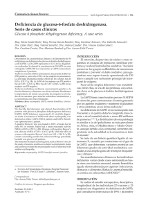 Deficiencia de glucosa-6-fosfato deshidrogenasa. Serie de casos