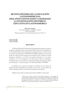 revista historia de la educación latinoamericana diez años