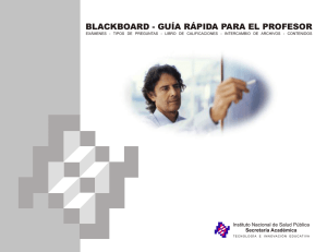 BLACKBOARD - GUÍA RÁPIDA PARA EL PROFESOR
