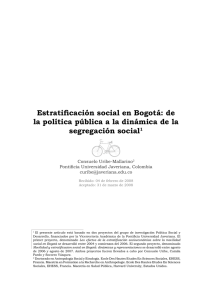 Estratificación social en Bogotá: de la política