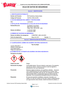 hoja de datos de seguridad