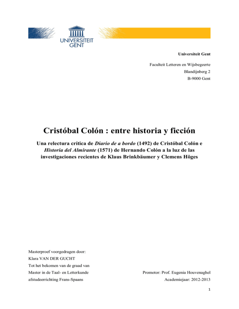 Crist bal Col n Entre Historia Y Ficci n