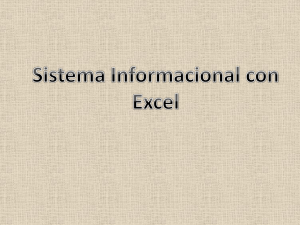 tema III. sistema informacional con Excel