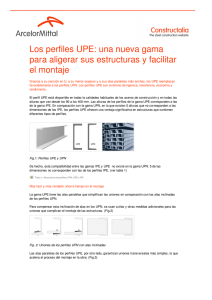 UPE: una nueva gama para estructuras más ligeras y