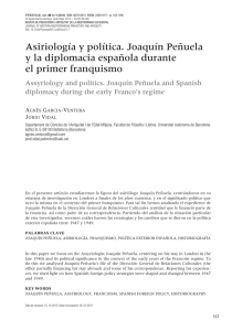 Asiriología y política. Joaquín Peñuela y la diplomacia