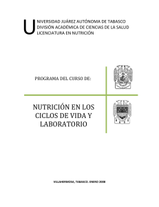 nutrición en los ciclos de vida y laboratorio