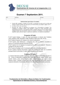 Septiembre 2011 - Universidad de Granada