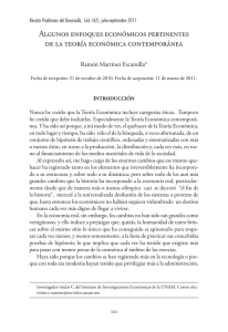 Algunos enfoques económicos pertinentes de la teoría económica