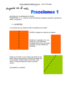 Fracciones- Intro - ORIGAMI MODULAR en Argentina