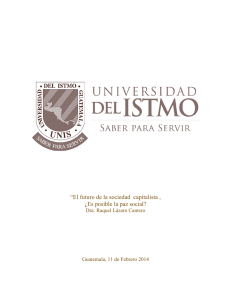 Lección Inaugural 2014 - Universidad del Istmo de Guatemala