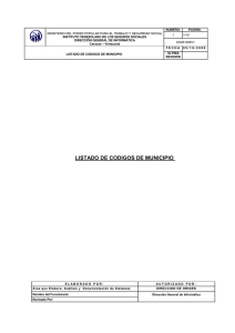 Listado de Codigos de Municipio Ingreso Trabajador_051009