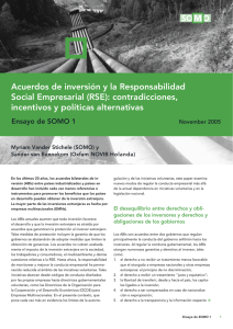Acuerdos de inversión y la Responsabilidad Social Empresarial
