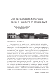 Una aproximación histórica y social a Palomero en el siglo XVIII
