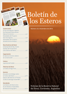 Noticias de la Reserva Natural del Iberá