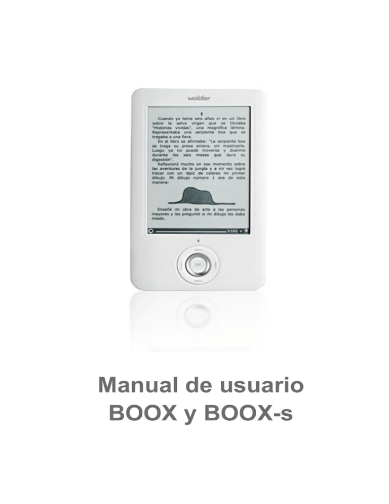 Manual de usuario BOOX y BOOXs