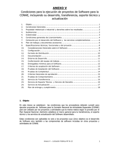 Anexo V LP 8-13 - Comisión Nacional de Actividades Espaciales