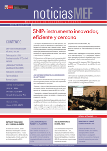 SNIP: instrumento innovador, eficiente y cercano