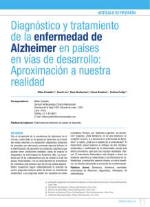 Diagnóstico y tratamiento de la enfermedad de Alzheimer en países