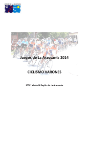 Juegos de La Araucanía 2014 CICLISMO VARONES