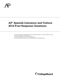A P Spanish Literature and Culture 2014 Free