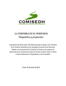 LA TORTURA EN EL PERÚ HOY: Diagnóstico y propuestas