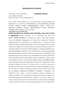 republica del ecuador - Corte Nacional de Justicia