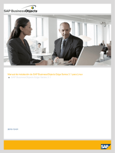 Manual de instalación de SAP BusinessObjects
