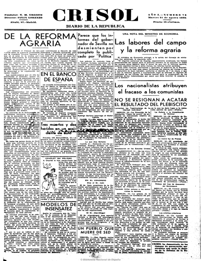 De La Reforma Agraria