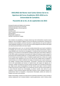 D​iscurso del rector - Universidad de Cantabria