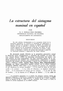 La estructura del sintagma nominal en español