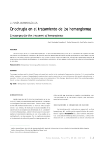 Criocirugía en el tratamiento de los hemangiomas