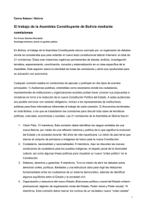 El trabajo de la Asamblea Constituyente de Bolivia
