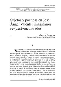 Sujetos y poéticas en José Ángel Valente