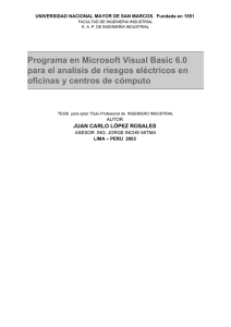 Programa en Microsoft Visual Basic 6.0 para el analisis de riesgos